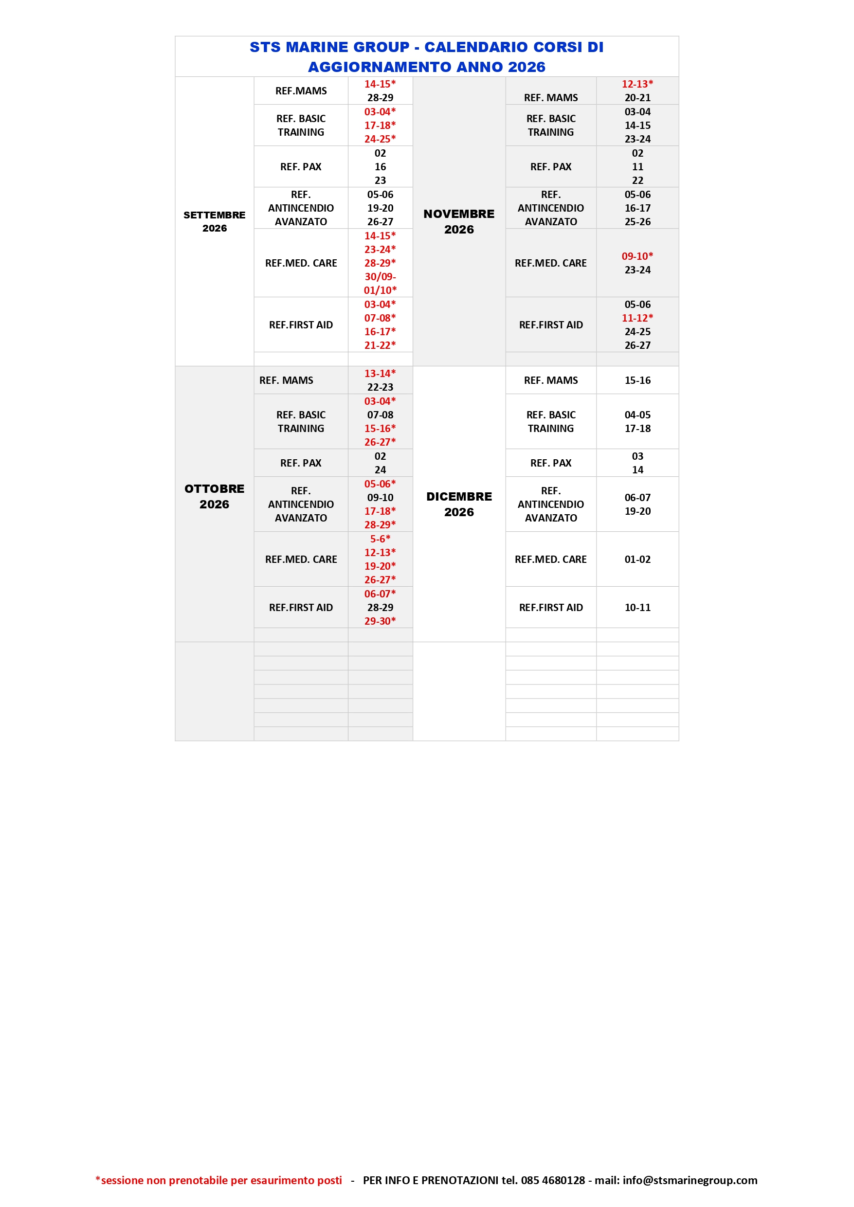 CALENDARIO CORSI AGGIORNAMENTO 2026.rev.66_page-0001